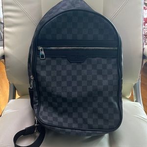 Leather book bag lv “copy”